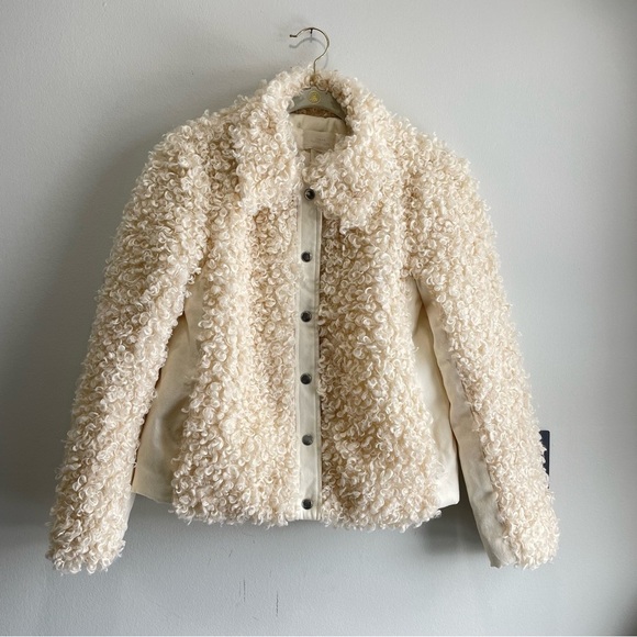 Urban Outfitters Amelie Faux Fur Jacket Cream Small - Picture 5 of 14